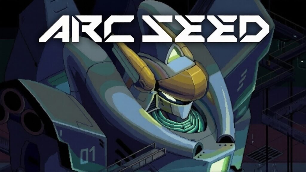 Arc Seed feature image showing a futuristic mech in a dark city setting